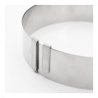 Sütőkeret, tortakarika, állítható kör, 18-36 cm között, 4,5 cm, de Buyer, rozsdamentes