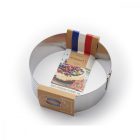 Sütőkeret, tortakarika, állítható kör, 18-36 cm között, 6,5 cm, de Buyer, rozsdamentes