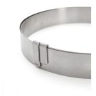 Sütőkeret, tortakarika, állítható kör, 18-36 cm között, 3 cm, de Buyer, rozsdamentes