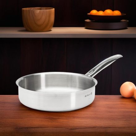 Magas falú serpenyő, de Buyer, 24 cm átm., 18/10 rozsdamentes