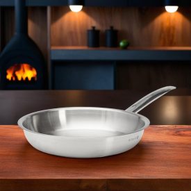 Serpenyő, 28 cm, de Buyer, 18/10  rozsdamentes