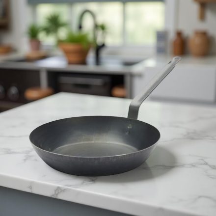 Kékacél serpenyő, 26 cm, La Lyonnaise, de Buyer 