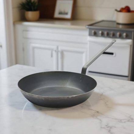Kékacél serpenyő, 32 cm, La Lyonnaise, de Buyer