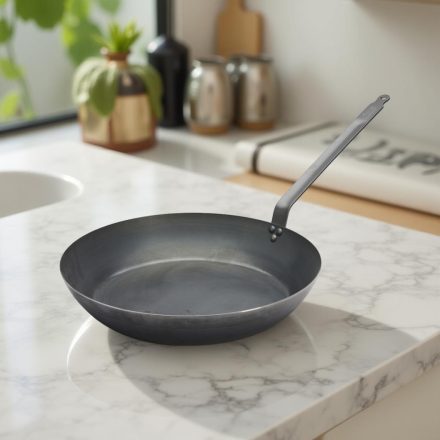 Kékacél serpenyő, 45 cm, La Lyonnaise, de Buyer 