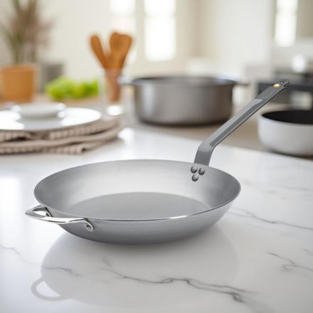 Vasserpenyő nyéllel és füllel, 36 cm, Mineral B, de Buyer