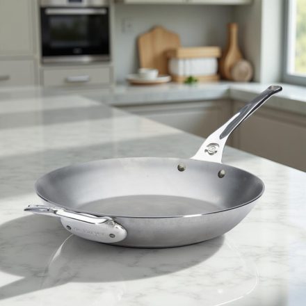 Vasserpenyő rozsdamentes acélnyéllel, füllel, 32 cm, de Buyer