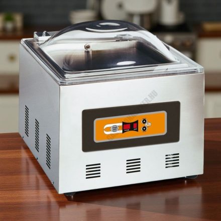 Vákuumkamrás vákuumfóliázó gép for. szél:450 mm Dupla hegesztőél 