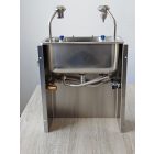 Stöckel fagylaltkanál-mosó, falra szerelhető, vízcsatlakozással, tussal és szárítóval