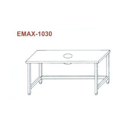 Rozsdamentes munkaasztal hulladékledobó nyílással, Emax-1030, 1.4016-os anyagból 1500×700×850
