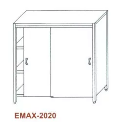   Rozsdamentes tárolószekrény Emax-2020, 1.4016-os anyagból 1400×500×1800