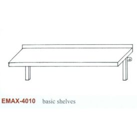   Rozsdamentes falipolc sima Emax-4010, 1.4016-os anyagból 1500×300
