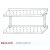 Rozsdamentes falipolc 2 szintes perforált Emax-4021, 1.4016-os anyagból 1100×300
