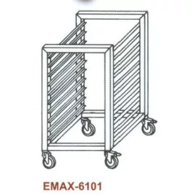   Tepsitartó állvány, erős kivitel, Emax-6101 KR 7×GN 2/1 600×660×760