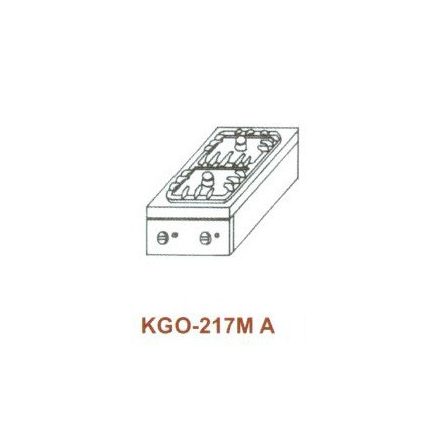 Gázüzemű főzőasztal,asztali, 2 égő 2 ráccsal KGO-217 MA 1