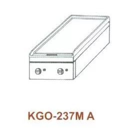   Gázüzemű főzőasztal, asztali, 2 égő, 1 sima v. bordás sütőlappal KGO-237 MA 3
