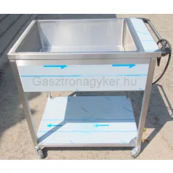   Melegentartó, vízfürdős, 2×GN 1/1 edényhez, elektromos, gördíthető NM-1200