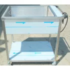 Melegentartó, vízfürdős, 2×GN 1/1 edényhez, elektromos, gördíthető NM-1200