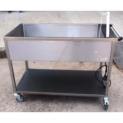   Melegentartó, vízfürdős, 3×GN 1/1 edényhez, elektromos, gördíthető NM-1230