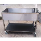 Melegentartó, vízfürdős, 4×GN 1/1 edényhez, elektromos, gördíthető NM-1240