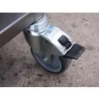 Melegentartó, vízfürdős, 4×GN 1/1 edényhez, elektromos, gördíthető NM-1240