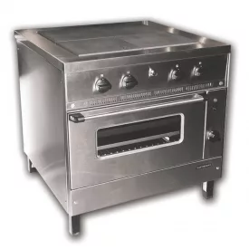   Elektromos tűzhely, 4 főzőlapos és 2/1 es elektromos sütő 800x800x850mm NT-1406