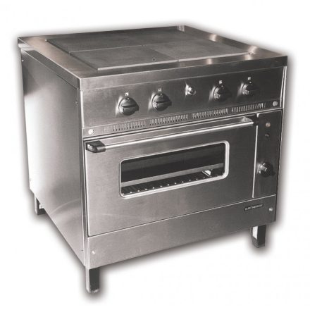 Elektromos tűzhely, 4 főzőlapos és 2/1 es elektromos sütő 800x800x850mm NT-1406