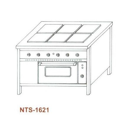 Elektromos tűzhely, 6 főzőlapos NTS-1621