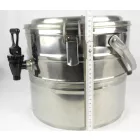 Duplafalú italtermosz prémium csappal, 5 liter, rozsdamentes, 30×27 cm