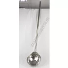 Üstmerőkanál, 3 liter, extra erős, 25×120 cm, perforált rozsdamentes 