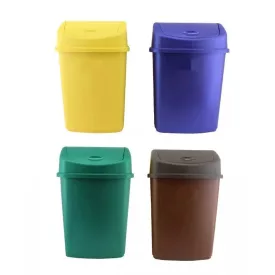 Szemetes billenő fedéllel, 55 l, műanyag
