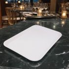 Műanyag tálca, 51×37 cm, fehér