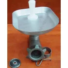 Húsdaráló, húsőrlő KF-605 segédgép, egyetemes konyhagéphez 240 kg/óra kapacitás, 3-5-8 mm tárcsa, 1 és 2 élű késsel