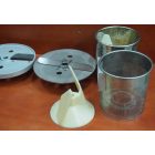 Passzírozó, szeletelő, kockázó, reszelő PSZK-150 segédgép, egyetemes konyhagéphez, 5 féle tárcsa,150-240 kg/óra