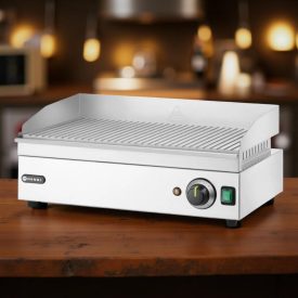   Rostlap, bordázott, rozsdamentes 240V/2400W, sütőfelület 52x 40 cm