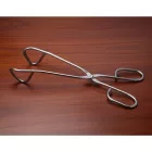 Grillcsipesz, ollós csipesz, hajlított, 23,5 cm, rozsdamentes