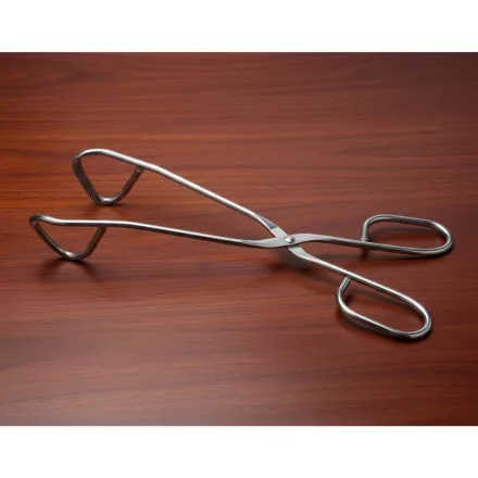 Grillcsipesz, ollós csipesz, hajlított, 23,5 cm, rozsdamentes