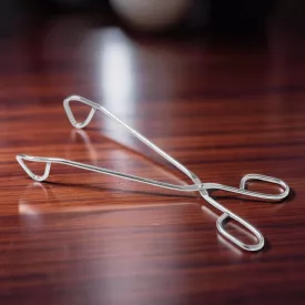  Grillcsipesz, ollós csipesz, hajlított, 29,5 cm, rozsdamentes
