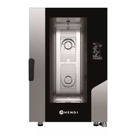 Kombisütő, -pároló, 11×GN 1/1, érintőképernyős vezérléssel, 400V/15400W, HENDI