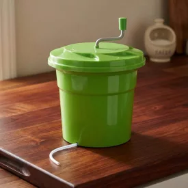 Salátacentrifuga, 12 liter, zöld, műanyag