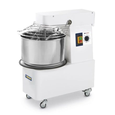 Keverő-dagasztógép, 10 l, 35 kg/óra, rögzített fej és tál, 230V/370W, 24×59×57,5 cm