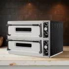 Pizzakemence, pizzasütő 2 x 4 db 35 cm pizzaformához 2 kamrás, 400V/12000W, HENDI