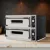 Pizzakemence, pizzasütő 2 x 4 db 35 cm pizzaformához 2 kamrás, 400V/12000W, HENDI