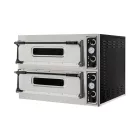Pizzakemence, pizzasütő 2 x 4 db 35 cm pizzaformához 2 kamrás, 400V/12000W, HENDI