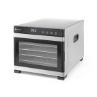 Aszalógép, 6 tálca, 230 V/650 W, 34,2×48,5×30,9 cm