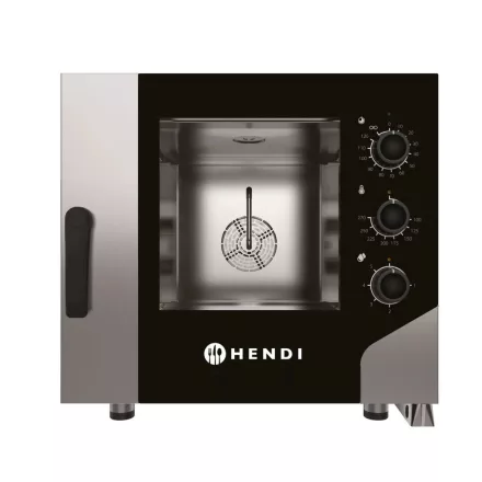 Kombisütő, -pároló, 5×GN 1/1, manuális vezérléssel, 400V/7800W, HENDI
