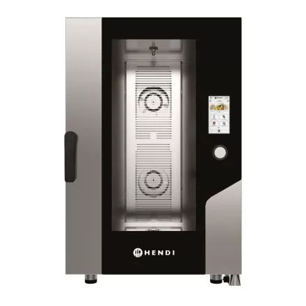 Kombisütő, -pároló, 11×GN 1/1, TFT digitális érintőképernyős, 400V/15400W, HENDI