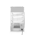 Pultra helyezhető melegentartó vitrin, 97 liter, 230V/800W, 46×46,7×78,5 cm