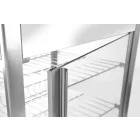 Pultra helyezhető melegentartó vitrin, 97 liter, 230V/800W, 46×46,7×78,5 cm