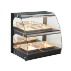 Kvarcfűtéses pultra helyezhető melegentartó vitrin, kétszintes, 230V/560W