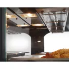 Kvarcfűtéses pultra helyezhető melegentartó vitrin, kétszintes, 230V/560W